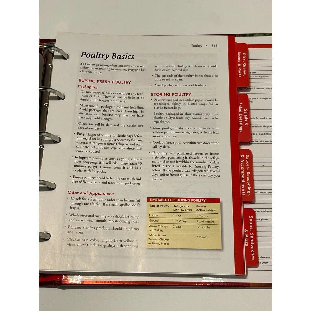 Betty Crocker Cookbook Bonus Edition Red Ring Binder 1000+ Recipes Wiley Classic